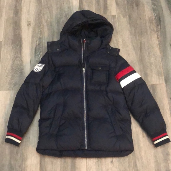 Tommy Hilfiger Hoodie Puffer Jacket. - Picture 1 of 6